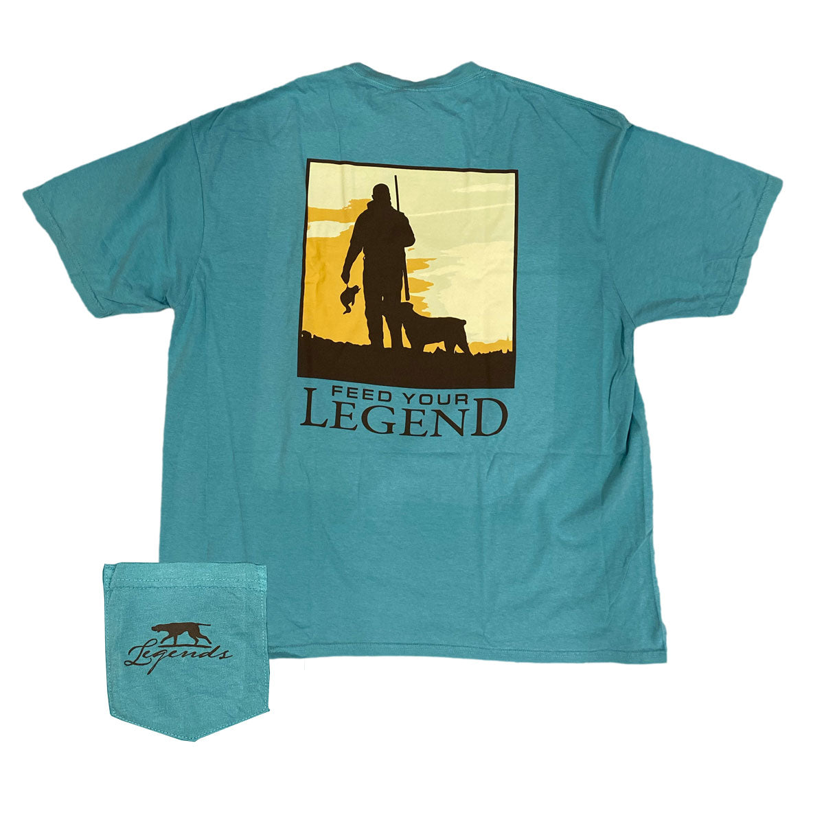 LEGENDS FEED YOUR LEGEND S/S CC T-SHIRT W/ POCKET SEAFOAM